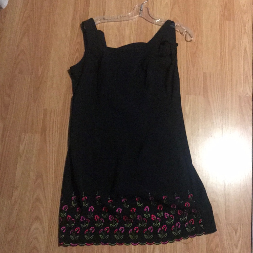 Black dress with flowers